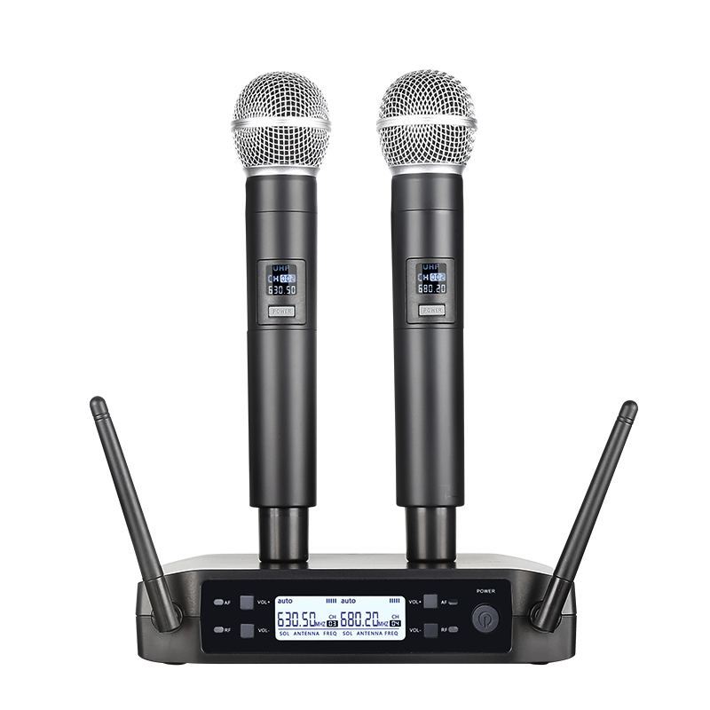 Shure Mic Sm58 - Microfono wireless portatile a doppio canale